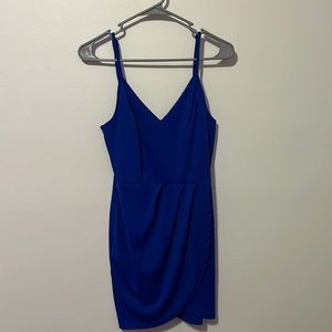 dark blue mini dress. i don’t know brand